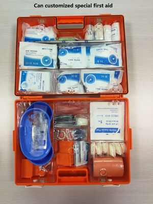 50 Person First Aid Kit 30 Person Supplies OSHA ANSI First Aid Box Workplace Office School Wall Mounted Box White Green Orange