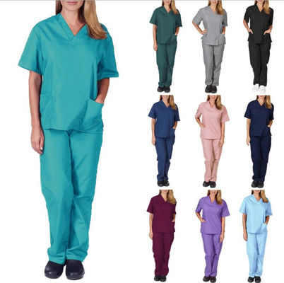 Wholesale Short Sleeve Hospital Nurse Uniform Scrub Suit For Female