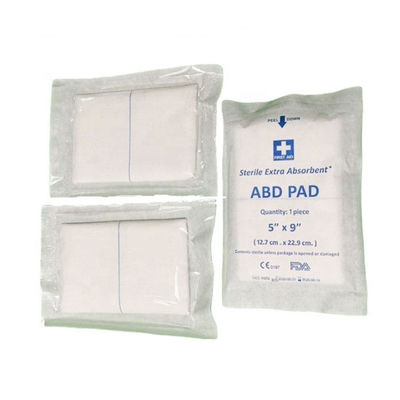 Các sản phẩm băng bọc y tế 100% bông tinh khiết Phẫu thuật chấn thương Miếng đệm bụng băng ABD Pad nhà sản xuất