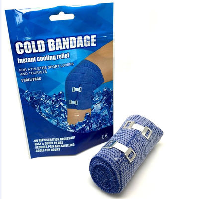 Cold Wrap Elastic Bandage Ice Bandage with 7.5cmx3.2m and 10cmx3.2m Sizes Made of Cotton for Injuries