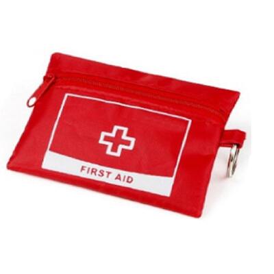 SL-048  Red  First Aid Kit with Key Chain Design Nylon Mini First Aid Kit
